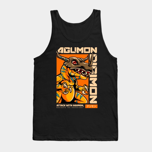 Agumon Friendship Art Tank Top by Harrisaputra